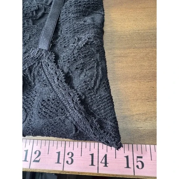 Womens XL Babydoll Top Cropped Lace Crochet Tank Whimsigoth Fairy Grunge Urban - Picture 4 of 9